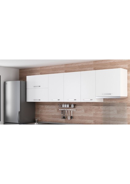 280 cm Mutfak Dolabı Beyaz 280-B7-ÜST Modül