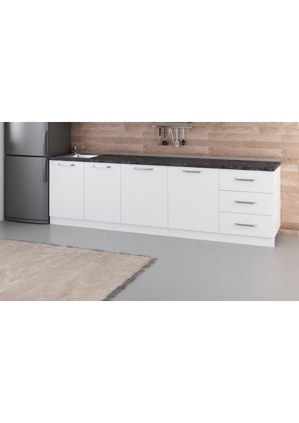 280 cm Mutfak Dolabı Beyaz 280-B2-ALT Modül