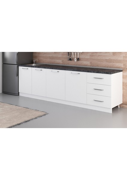 280 cm Mutfak Dolabı Beyaz 280-B2-ALT Modül