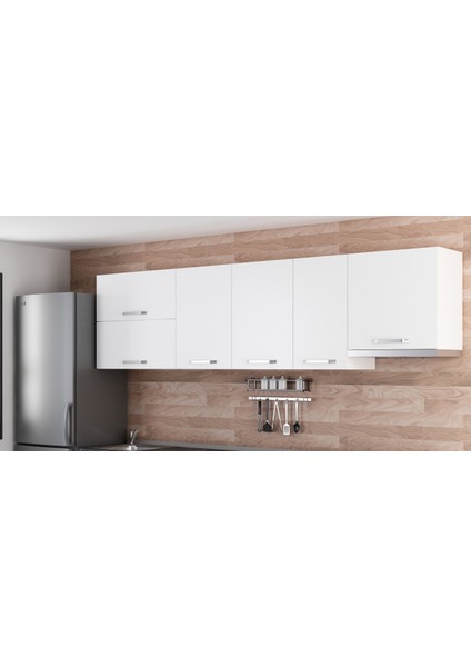 280 cm Mutfak Dolabı Beyaz 280-B8-ÜST Modül