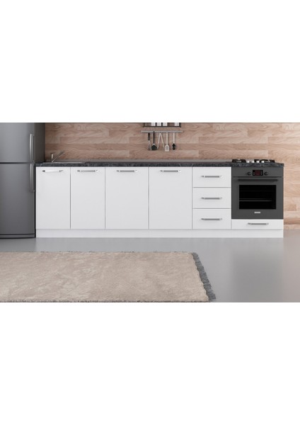 285 cm Mutfak Dolabı Beyaz 285-B3-ALT Modül