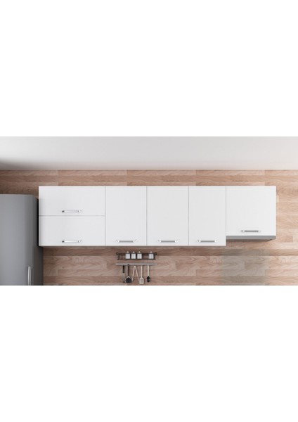 285 cm Mutfak Dolabı Beyaz 285-B4-ÜST Modül