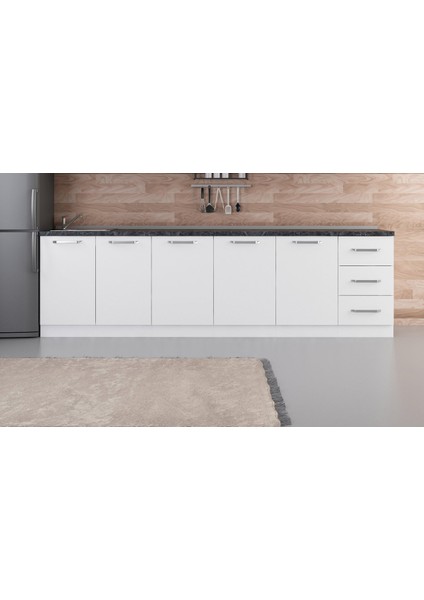 285 cm Mutfak Dolabı Beyaz 285-B1-ALT Modül