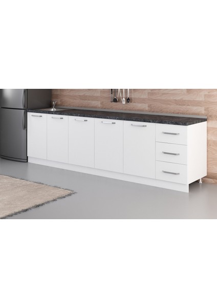 285 cm Mutfak Dolabı Beyaz 285-B1-ALT Modül modelleri