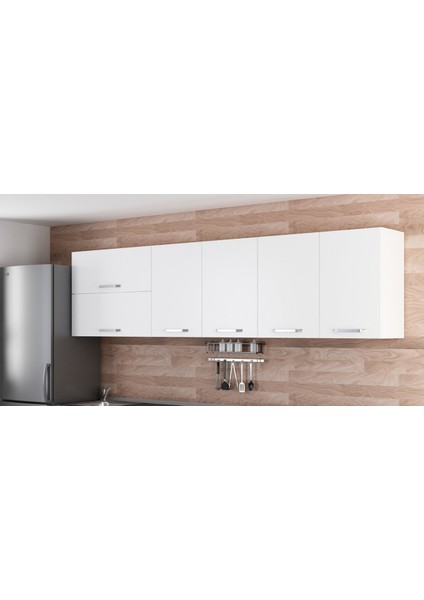 285 cm Mutfak Dolabı Beyaz 285-B1-ÜST Modül