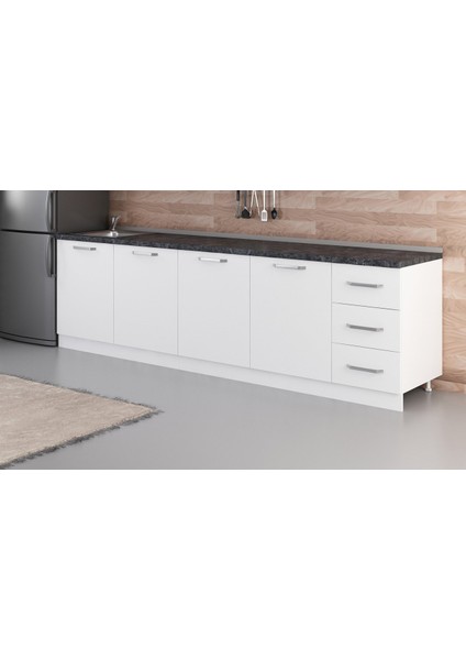 285 cm Mutfak Dolabı Beyaz 285-B2-ALT Modül modelleri