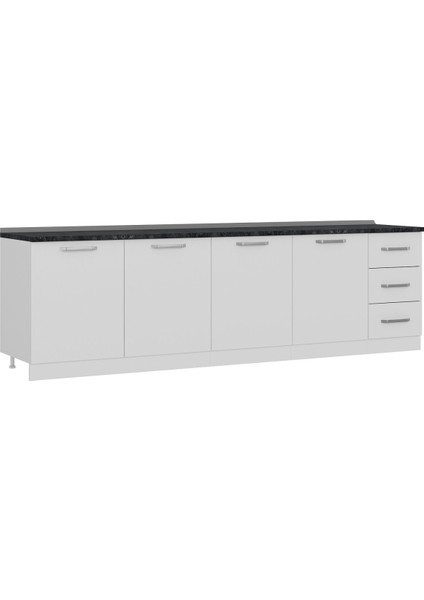 285 cm Mutfak Dolabı Beyaz 285-B2-ALT Modül fırsatları