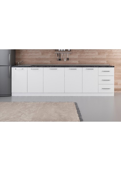 290 cm Mutfak Dolabı Beyaz 290-B1-ALT Modül