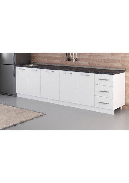 290 cm Mutfak Dolabı Beyaz 290-B1-ALT Modül
