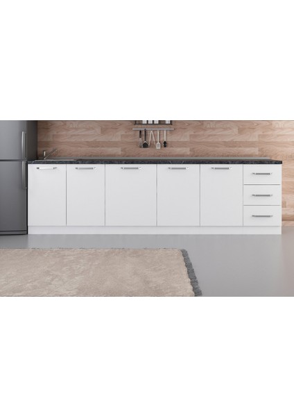 295 cm Mutfak Dolabı Beyaz 295-B1-ALT Modül