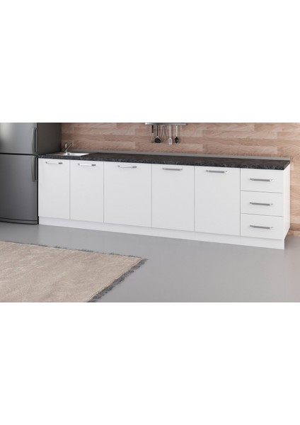 295 cm Mutfak Dolabı Beyaz 295-B1-ALT Modül