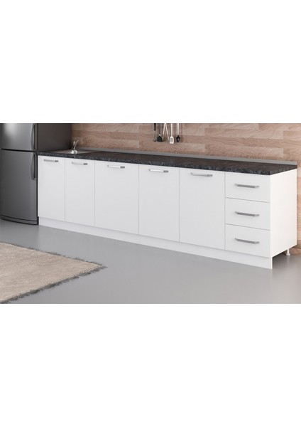 295 cm Mutfak Dolabı Beyaz 295-B1-ALT Modül