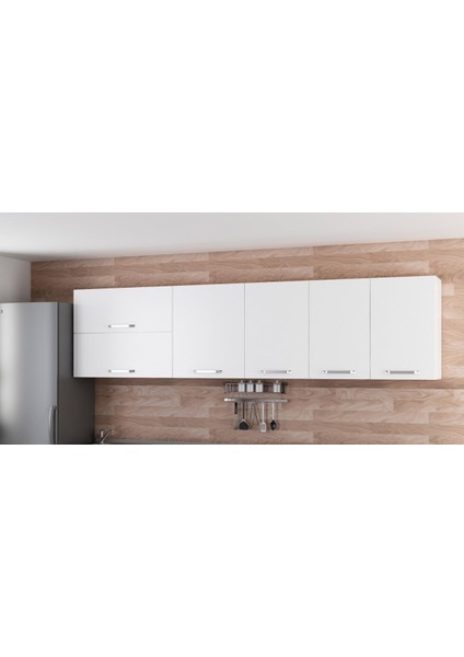 290 cm Mutfak Dolabı Beyaz 290-B1-ÜST Modül