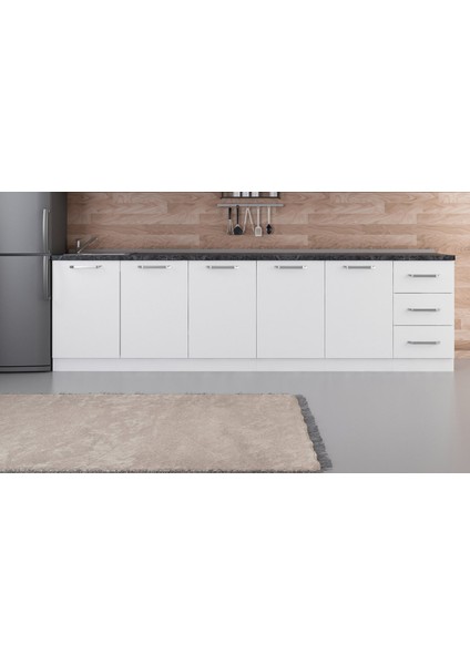 295 cm Mutfak Dolabı Beyaz 295-B2-ALT Modül