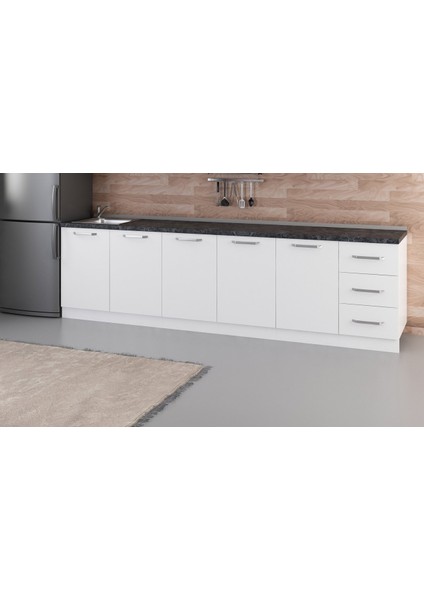 295 cm Mutfak Dolabı Beyaz 295-B2-ALT Modül