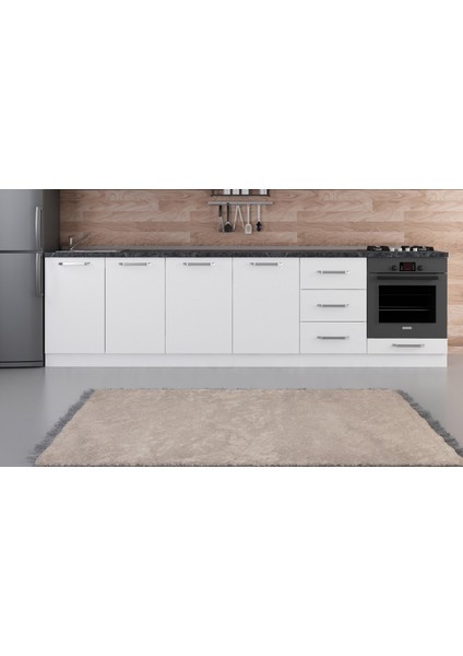 300 cm Mutfak Dolabı Beyaz 300-B4-ALT Modül