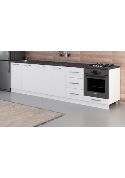 300 cm Mutfak Dolabı Beyaz 300-B4-ALT Modül modelleri