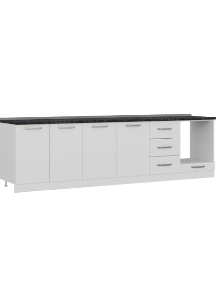 300 cm Mutfak Dolabı Beyaz 300-B4-ALT Modül fırsatları