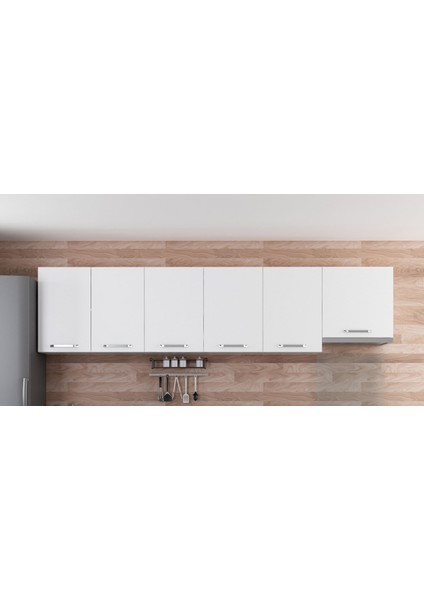 300 cm Mutfak Dolabı Beyaz 300-B5-ÜST Modül