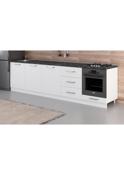 300 cm Mutfak Dolabı Beyaz 300-B10-ALT Modül