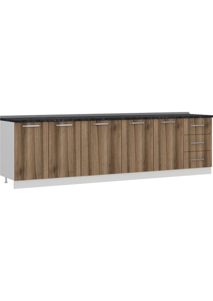 300 cm Mutfak Dolabı Beyaz Dore 300-D1-ALT Modül