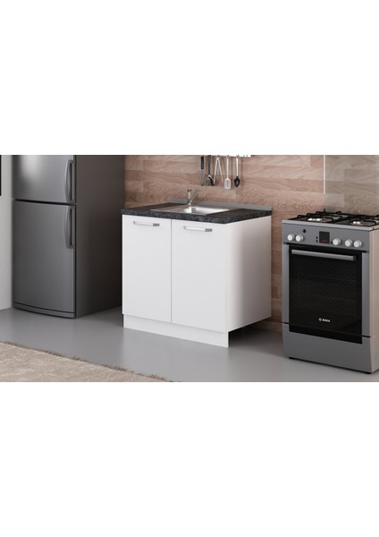 90 cm Mutfak Dolabı Beyaz 90-B1-Alt Modül