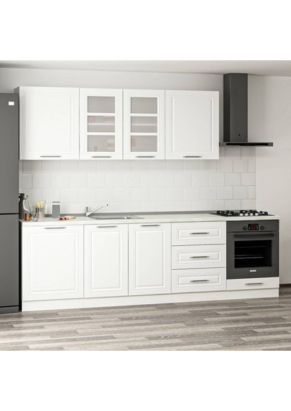 270 cm Mebran C Mutfak Dolabı Beyaz 270-MCB3