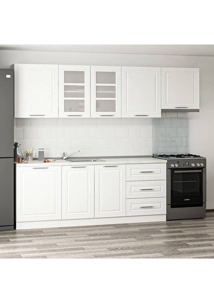 270 cm Mebran C Mutfak Dolabı Beyaz 270-MCB2