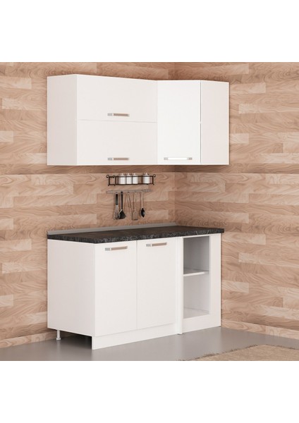 150CM Köşe Mutfak Dolabı - Beyaz K150-B2
