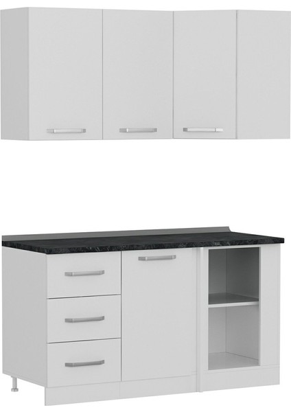 150CM Köşe Mutfak Dolabı - Beyaz K150-B3 modelleri