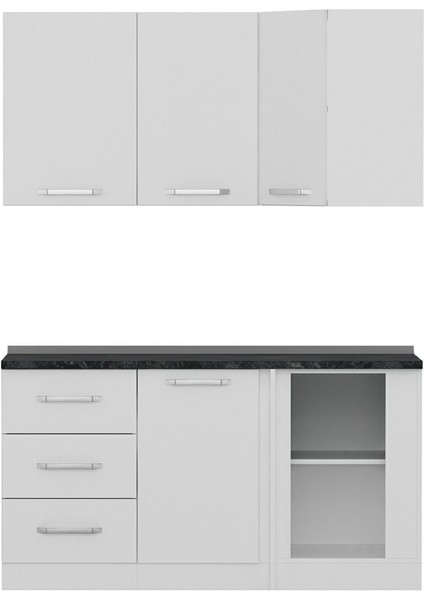 155CM Köşe Mutfak Dolabı - Beyaz K155-B2