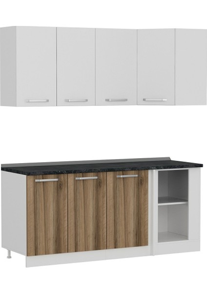 185CM Köşe Mutfak Dolabı - Beyaz/dore K185-D2 modelleri