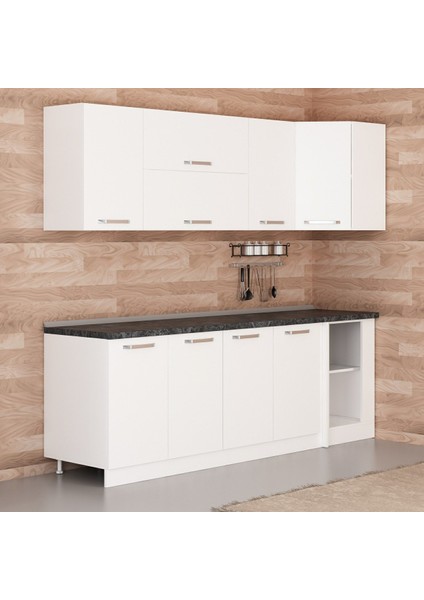 240CM Köşe Mutfak Dolabı - Beyaz K240-B2
