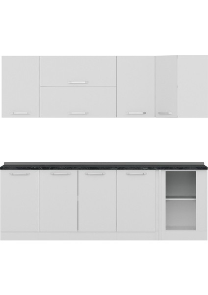 240CM Köşe Mutfak Dolabı - Beyaz K240-B2 fırsatları