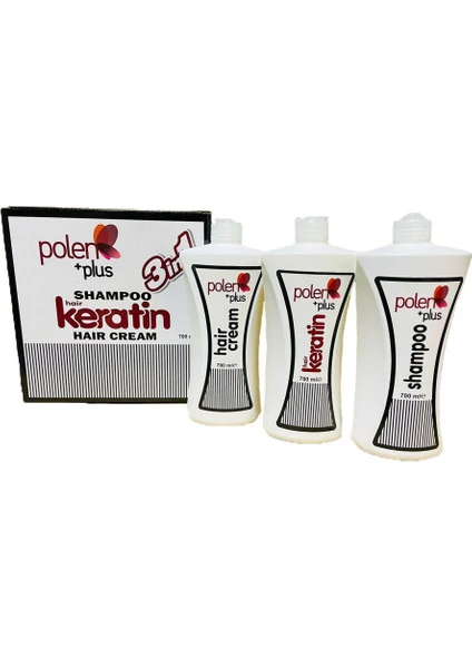 Polenplus Brezilya Fönü 3'lü Set - Şampuan + Saç Kremi + Keratin