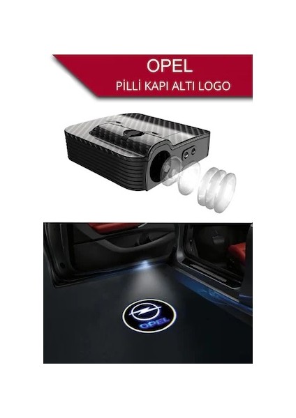 Opel Kapı Altı Logo Lamba Pilli Sensörlü Kolay Montaj