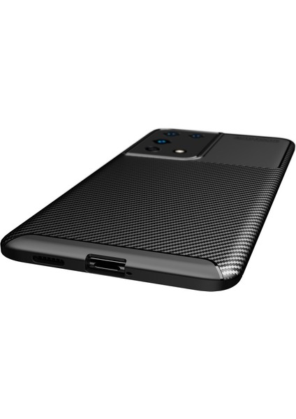 Karbon Fiber Tpu Telefon Koruyucu Galaxy S21 Ultra - Siyah (Yurt Dışından) fırsatları