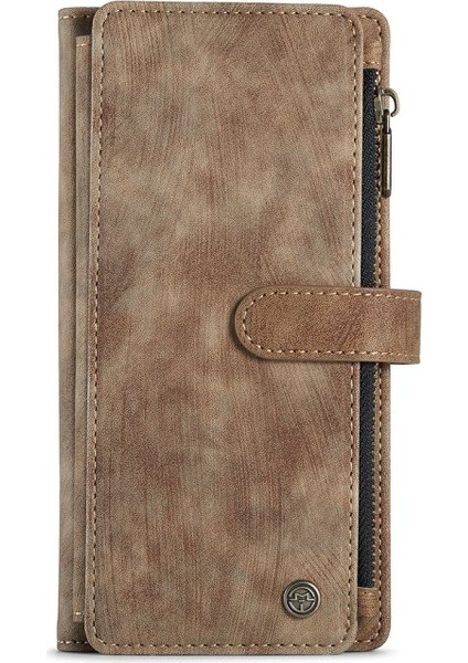 Caseme C30 Serisi Kaymaz Kavrama Pu Deri Kılıf Standı Cüzdan Kılıf ile Birden Kart Yuvaları ve Fermuar Cep Galaxy Note 10 Plus - Kahverengi (Yurt Dışından) indirimleri