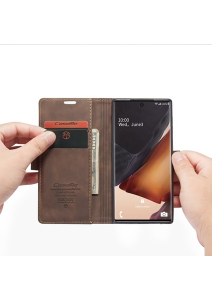 013 Serisi Deri Cüzdan Kılıf Galaxy NOTE20 Ultra / NOTE20 Ultra 5g - Kahverengi (Yurt Dışından) fiyatları