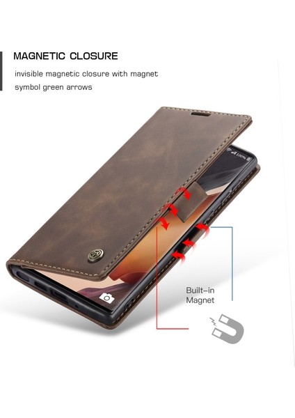 013 Serisi Deri Cüzdan Kılıf Galaxy NOTE20 Ultra / NOTE20 Ultra 5g - Kahverengi (Yurt Dışından) modelleri