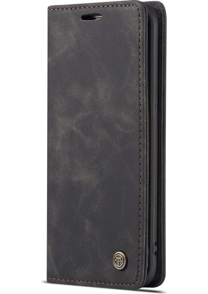 Caseme 013 Serisi Deri Cüzdan Standı Galaxy S7 Edge G935 - Siyah (Yurt Dışından)