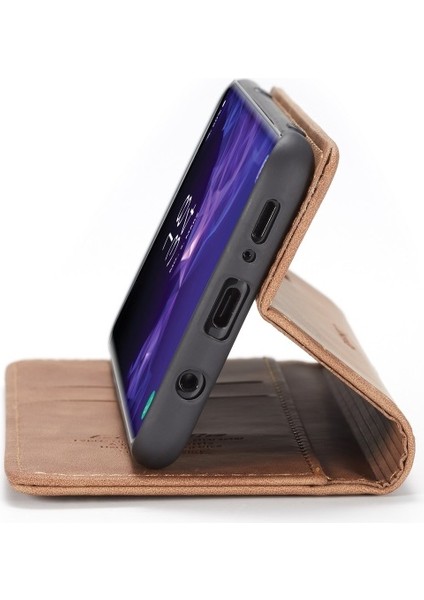 Caseme 013 Serisi Deri Cüzdan Telefon Kılıfı Galaxy S9 + - Kahverengi (Yurt Dışından) indirimleri