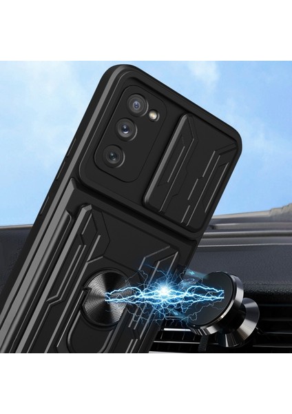 Kart Tutucu Tasarım Koruma Dayanıklı Pc + Tpu Telefon Kılıfı ile Galaxy S20 Fe - Red (Yurt Dışından) indirimleri