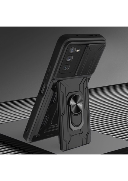 Kart Tutucu Tasarım Koruma Dayanıklı Pc + Tpu Telefon Kılıfı ile Halka Için Galaxy S20 Fe - Pembe (Yurt Dışından) modelleri