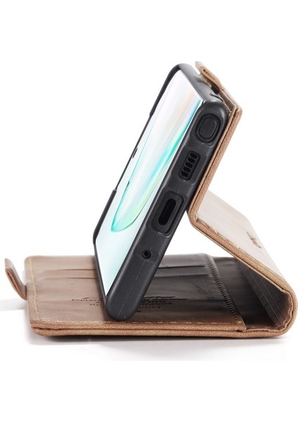 Caseme 013 Serisi Deri Galaxy A81 Için Kılıf / Note 10 Lite - Kahverengi (Yurt Dışından)