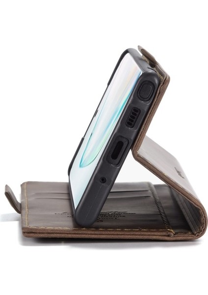 Caseme 013 Series Galaxy A81 Için Deri Kılıf / Note 10 Lite - Kahverengi (Yurt Dışından)
