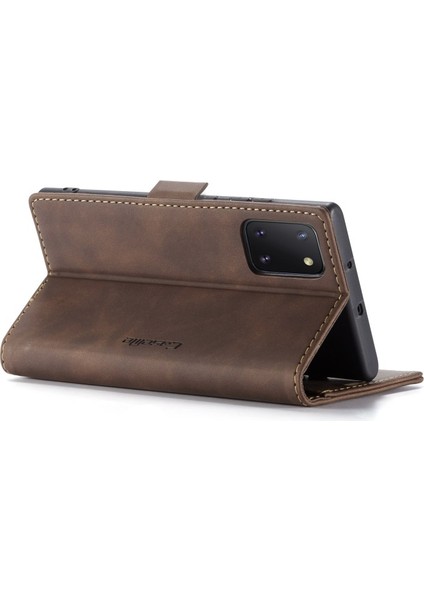 Caseme 013 Series Galaxy A81 Için Deri Kılıf / Note 10 Lite - Kahverengi (Yurt Dışından)
