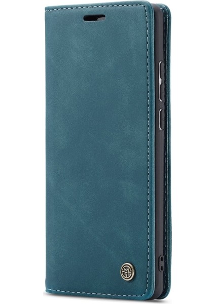 Caseme 013 Serisi Deri Cüzdan Telefon Kılıf Galaxy M20 - Mavi (Yurt Dışından)