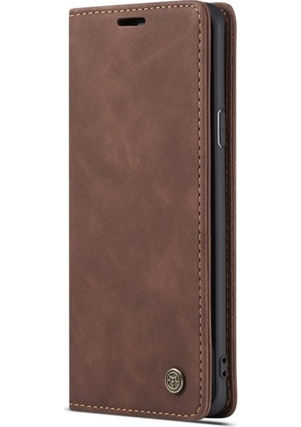 Caseme 013 Serisi Deri Cüzdan Standı Galaxy S8 Plus - Kahverengi (Yurt Dışından)
