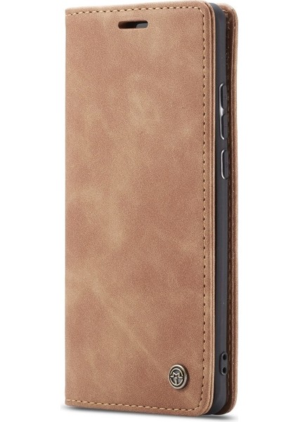 Casesung 013 Serisi Galaxy M10 Çevirme Deri Telefon Kılıfı - Kahverengi (Yurt Dışından) fiyatları